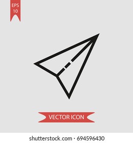 Send vector icon, illustration symbol