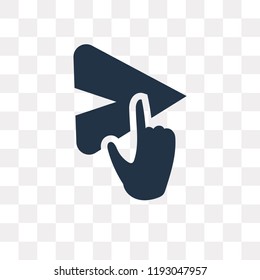 Send vector icon isolated on transparent background, Send transparency concept can be used web and mobile