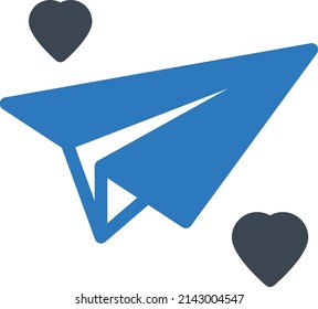 send vector illustration isolated on a transparent background. glyph vector icons for concept or web graphics.