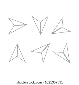 Send vector minimal single flat icon. Plane line vector icon for websites and mobile minimalistic flat design.