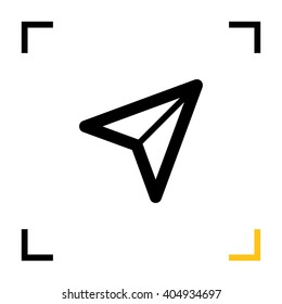 Send vector minimal single flat icon. Plane line vector icon for websites and mobile minimalistic flat design.