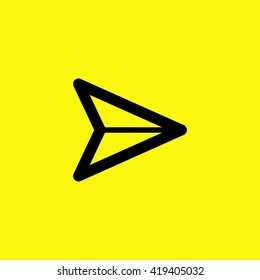 Send vector minimal single flat icon. Plane line vector icon for websites and mobile minimalistic flat design.