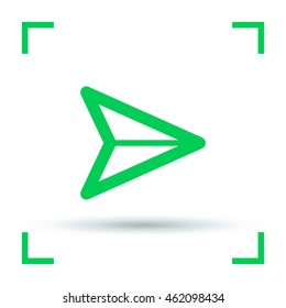 Send vector minimal single flat icon. Plane line vector icon for websites and mobile minimalistic flat design.