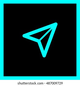 Send vector minimal single flat icon. Plane line vector icon for websites and mobile minimalistic flat design.