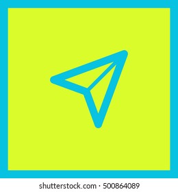 Send vector minimal single flat icon. Plane line vector icon for websites and mobile minimalistic flat design.