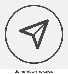 Send vector minimal single flat icon. Plane line vector icon for websites and mobile minimalistic flat design.