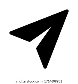 Send web icon isolated on white background. Message symbol for website, app etc .