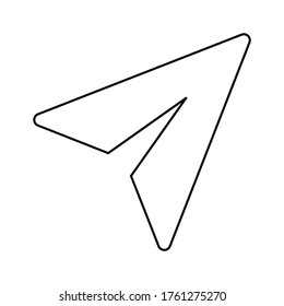Send web icon isolated on white background. Message symbol for website, app etc