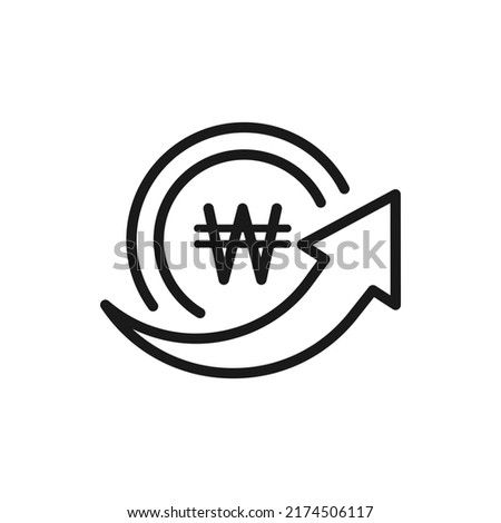 Send won money. Transfer payment icon line style isolated on white background. Vector illustration