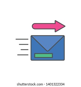 Send written letter vector icon