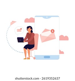  Sending chat Vector illustration which can easily modify or edit

