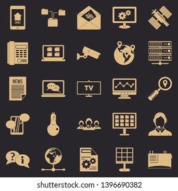 Sending data icons set. Simple set of 25 sending data vector icons for web for any design