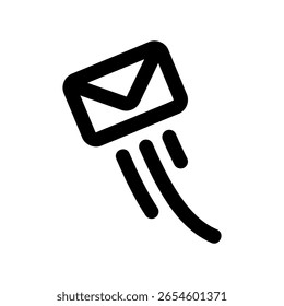 Enviando uma mensagem ou correio digital, representado por uma carta aérea