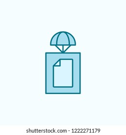 sending a document  field outline icon on light background