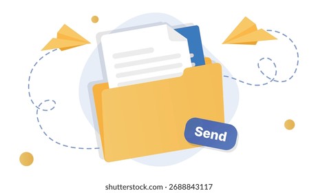 Envio de documentos e arquivos com planos de papel