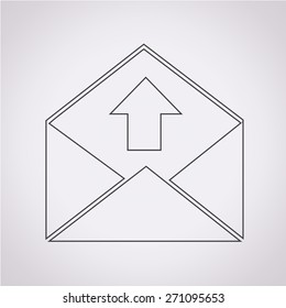 Sending email and envelope icon