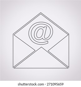 Sending email and envelope icon
