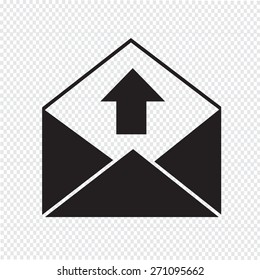 Sending email and envelope icon