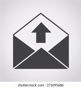 Sending email and envelope icon