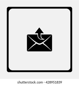 Sending email, envelope icon.