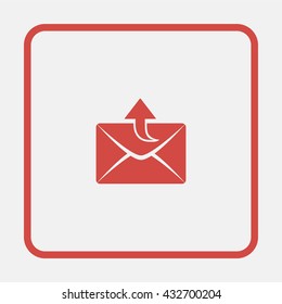 Sending email, envelope icon.