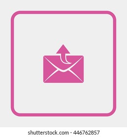 Sending email, envelope icon.