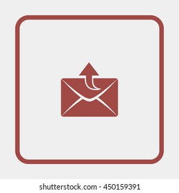Sending email, envelope icon.