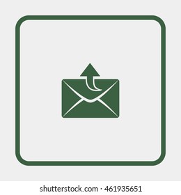 Sending email, envelope icon.