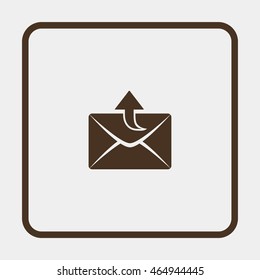 Sending email, envelope icon.