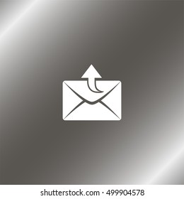 Sending email, envelope icon.