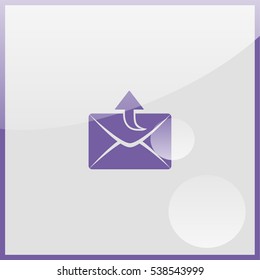Sending email, envelope icon.
