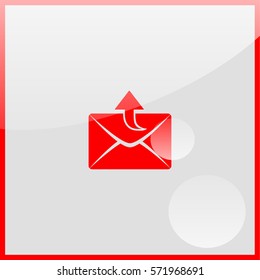 Sending email, envelope icon.