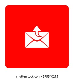 Sending email, envelope icon.