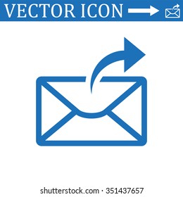 Sending email, envelope icon, vector illustration. Modern design. Flat design style