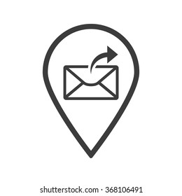 Sending email, envelope icon, vector illustration. Modern design. Flat design style
