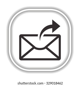 Sending email, envelope. Modern design flat style icon