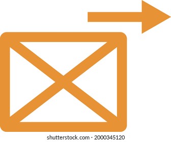 Enviando email, ilustração, sobre um fundo branco.