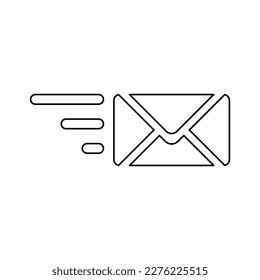 Sending email message outline icon in trendy design style. Editable graphic resources for many purposes.