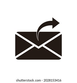 Enviar correo electrónico sobre fondo blanco