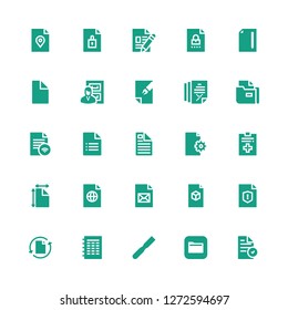 sending icon set. Collection of 25 filled sending icons included File, Files