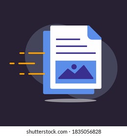 Enviando archivo de imagen con estilo plano. listo para usar en sitios web, aplicaciones móviles, presentación y cualquier otro proyecto.