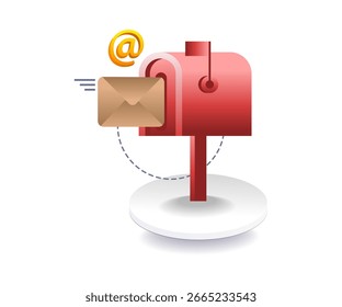 Envío de cartas por concepto de ilustración de símbolo de correo