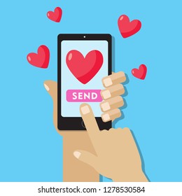 Sending Love Message
