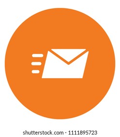 Sending Mail Flat Colored Icon