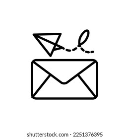 Sending Mail icon in vector. Logotype