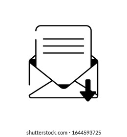 sending mail letter message vector illustration line style icon