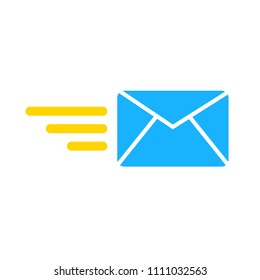 Sending Mail Or Message Icon, Envelope Illustration - Vector Mail Symbol, Send Letter Isolated