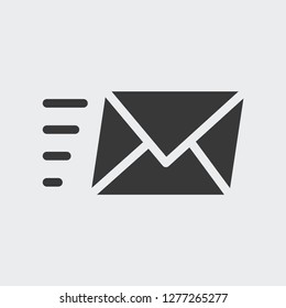 Sending message icon isolated on background. Mail symbol modern, simple, vector, icon for website design, mobile app, ui. Vector Illustration