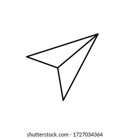 sending message icon, paper plane sign