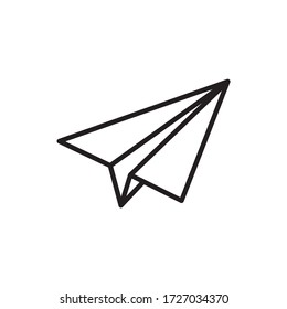 sending message icon, paper plane sign